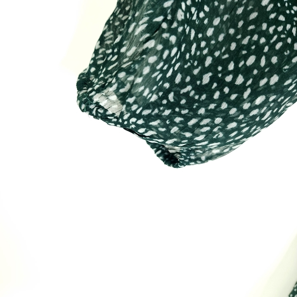 Joie Artic Animal spot balloon sleeve dress green / white size XXL - Picture 5 of 9